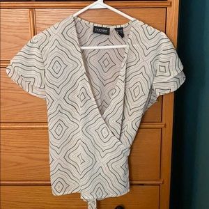 New York & Co. wrap blouse sz L.